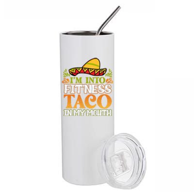 Fitness Taco Fun Quote Stainless Steel Tumbler