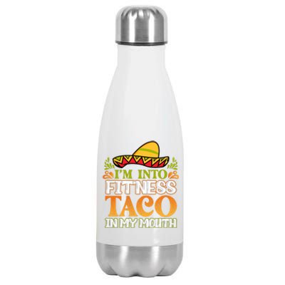 Fitness Taco Fun Quote Stainless Steel Insulated Water Bottle