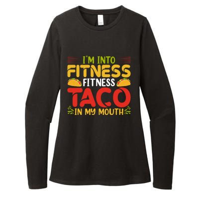 Fitness Taco Fun Quote Womens CVC Long Sleeve Shirt