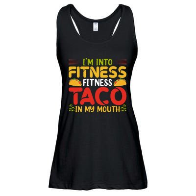 Fitness Taco Fun Quote Ladies Essential Flowy Tank