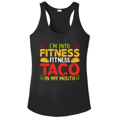 Fitness Taco Fun Quote Ladies PosiCharge Competitor Racerback Tank