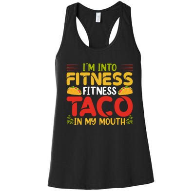 Fitness Taco Fun Quote Women's Racerback Tank