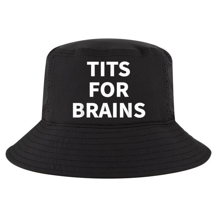 Funny Tits For Brains Sarcasm Saying Feminist Cool Comfort Performance Bucket Hat
