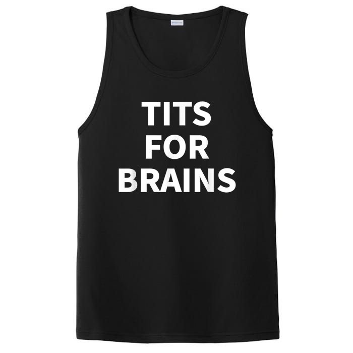 Funny Tits For Brains Sarcasm Saying Feminist PosiCharge Competitor Tank