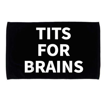 Funny Tits For Brains Sarcasm Saying Feminist Microfiber Hand Towel