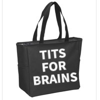 Funny Tits For Brains Sarcasm Saying Feminist Zip Tote Bag