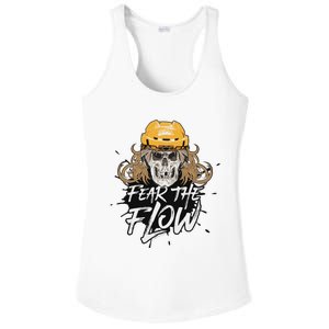 Fear The Flow Funny Hockey Hair Ladies PosiCharge Competitor Racerback Tank