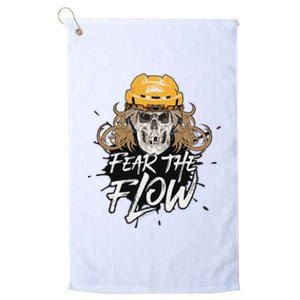 Fear The Flow Funny Hockey Hair Platinum Collection Golf Towel