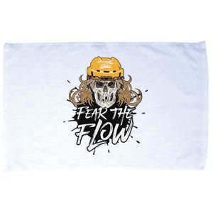 Fear The Flow Funny Hockey Hair Microfiber Hand Towel