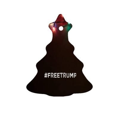 Free Trump, Free Donald Trump 2024 Ceramic Tree Ornament