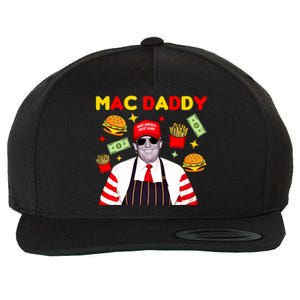 Funny Trump Fries Making Fries Mac Daddy Wool Snapback Cap