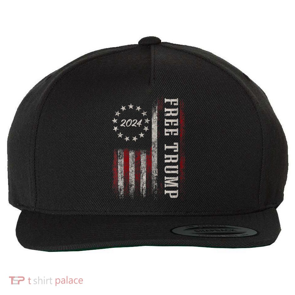 Free Trump, Free Donald Trump 2024 Wool Snapback Cap