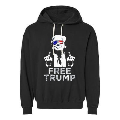 Free Trump Free Donald Trump 2024 Garment-Dyed Fleece Hoodie