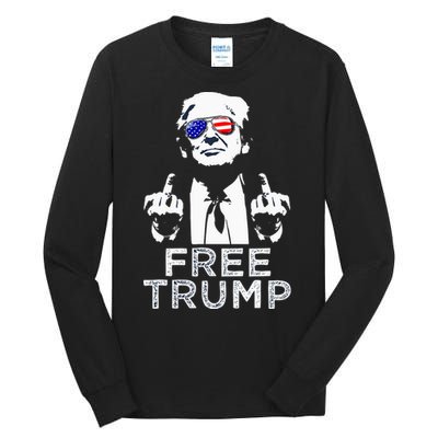 Free Trump Free Donald Trump 2024 Tall Long Sleeve T-Shirt