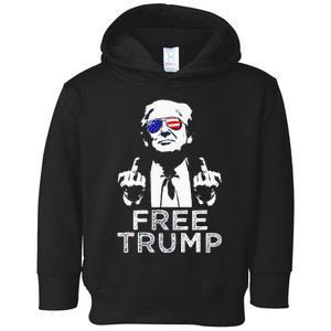 Free Trump Free Donald Trump 2024 Toddler Hoodie