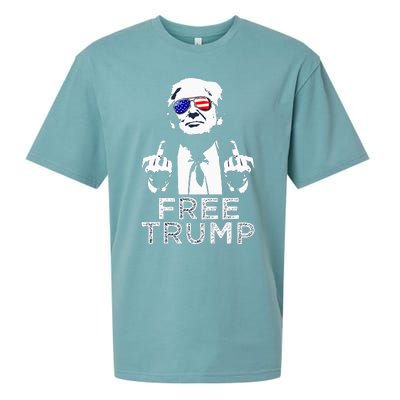 Free Trump Free Donald Trump 2024 Sueded Cloud Jersey T-Shirt