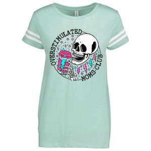 Funny Tee For  Saying Overstimulated Moms Club Groovy Enza Ladies Jersey Football T-Shirt