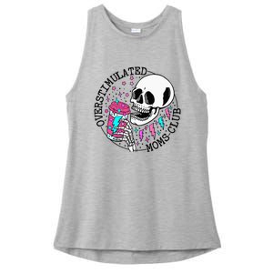 Funny Tee For  Saying Overstimulated Moms Club Groovy Ladies PosiCharge Tri-Blend Wicking Tank