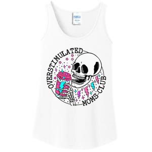 Funny Tee For  Saying Overstimulated Moms Club Groovy Ladies Essential Tank