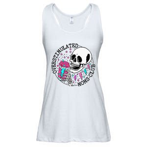 Funny Tee For  Saying Overstimulated Moms Club Groovy Ladies Essential Flowy Tank