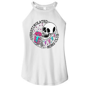 Funny Tee For  Saying Overstimulated Moms Club Groovy Women's Perfect Tri Rocker Tank