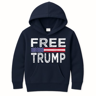 Free Trump, Free Donald Trump 2024 Kids Hoodie
