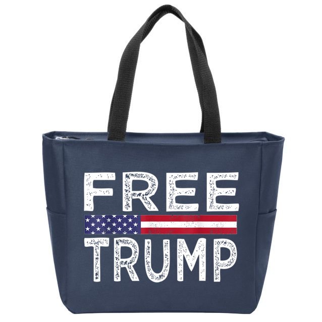 Free Trump, Free Donald Trump 2024 Zip Tote Bag
