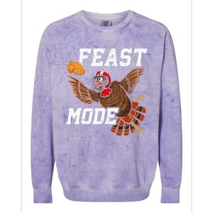 Football Thanksgiving Feast Mode Turkey Thanksgiving Colorblast Crewneck Sweatshirt