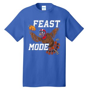 Football Thanksgiving Feast Mode Turkey Thanksgiving Tall T-Shirt