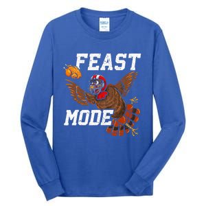 Football Thanksgiving Feast Mode Turkey Thanksgiving Tall Long Sleeve T-Shirt