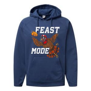 Football Thanksgiving Feast Mode Turkey Thanksgiving Performance Fleece Hoodie