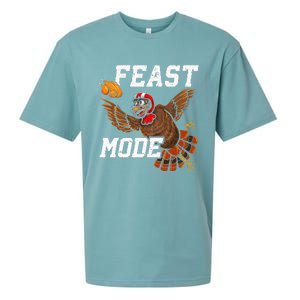 Football Thanksgiving Feast Mode Turkey Thanksgiving Sueded Cloud Jersey T-Shirt