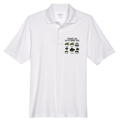 Funny Tractor Farming For Kids Farmer Men's Origin Performance Piqué Polo