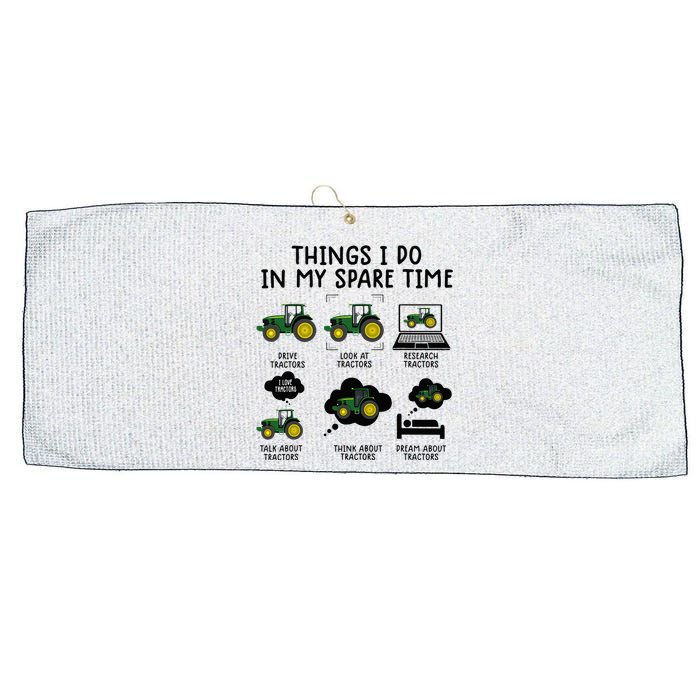 Funny Tractor Farming For Kids Farmer Large Microfiber Waffle Golf Towel