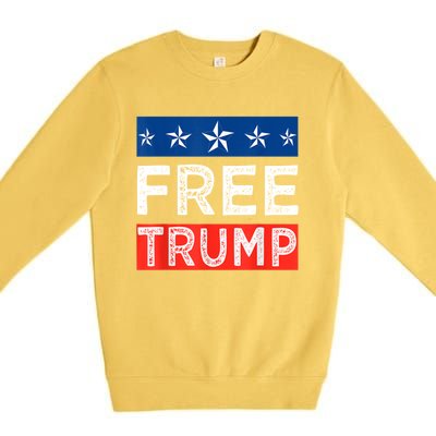 Free Trump, Free Donald Trump 2024 Premium Crewneck Sweatshirt