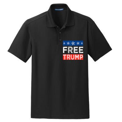 Free Trump, Free Donald Trump 2024 Dry Zone Grid Polo