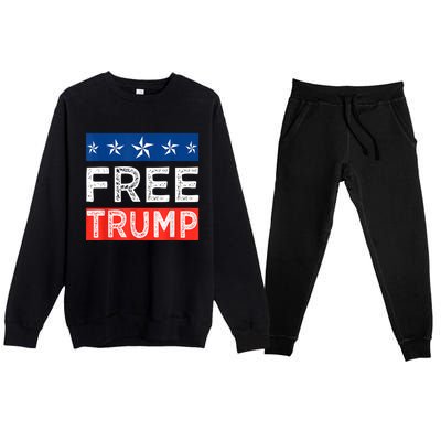 Free Trump, Free Donald Trump 2024 Premium Crewneck Sweatsuit Set