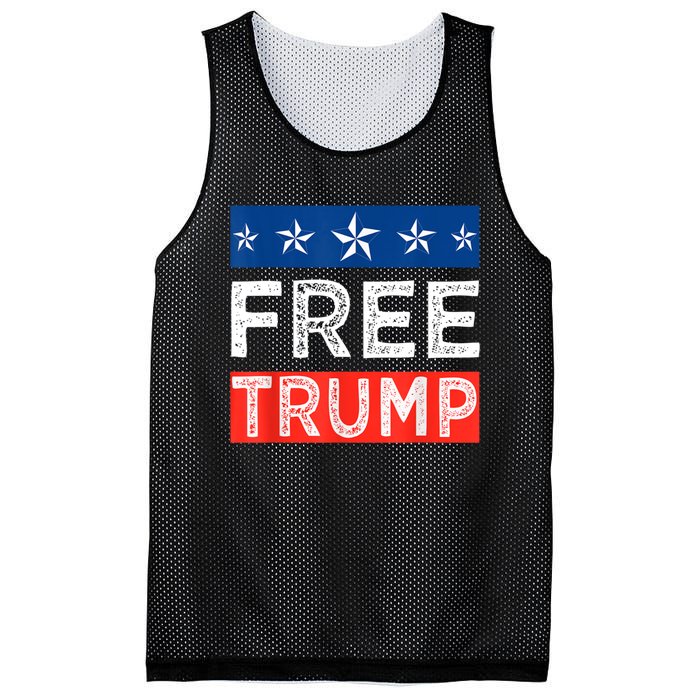 Free Trump, Free Donald Trump 2024 Mesh Reversible Basketball Jersey Tank