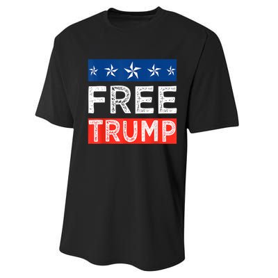 Free Trump, Free Donald Trump 2024 Performance Sprint T-Shirt