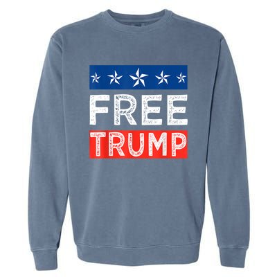 Free Trump, Free Donald Trump 2024 Garment-Dyed Sweatshirt