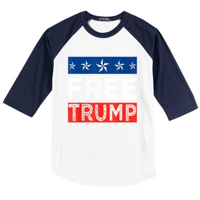 Free Trump, Free Donald Trump 2024 Baseball Sleeve Shirt