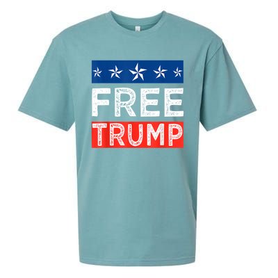 Free Trump, Free Donald Trump 2024 Sueded Cloud Jersey T-Shirt