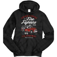 Firefighters Truck Fire Fepartment Tie Dye Hoodie