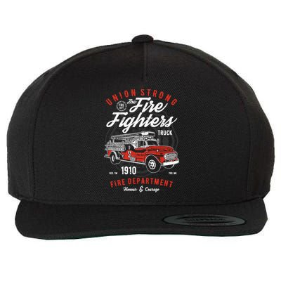 Firefighters Truck Fire Fepartment Wool Snapback Cap