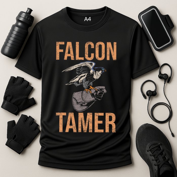 Falcon Tamer Falconry Trainer Hawker Ornithology Falconry Cooling Performance Crew T-Shirt