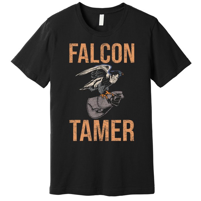 Falcon Tamer Falconry Trainer Hawker Ornithology Falconry Premium T-Shirt