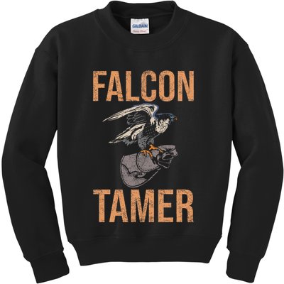 Falcon Tamer Falconry Trainer Hawker Ornithology Falconry Kids Sweatshirt