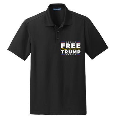 Free Trump Free Donald Trump 2024 Dry Zone Grid Polo