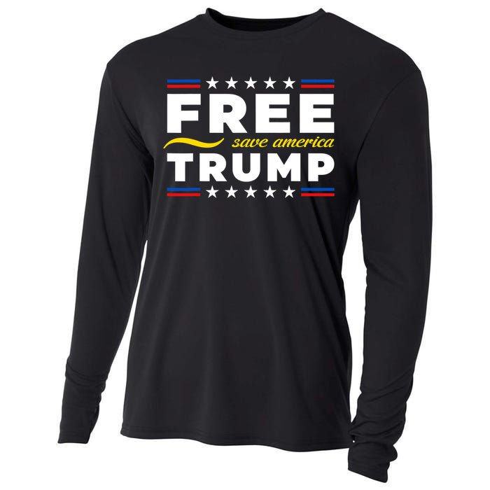 Free Trump Free Donald Trump 2024 Cooling Performance Long Sleeve Crew