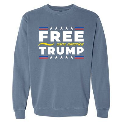 Free Trump Free Donald Trump 2024 Garment-Dyed Sweatshirt